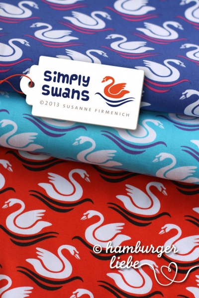 Jersey Simply swans blau