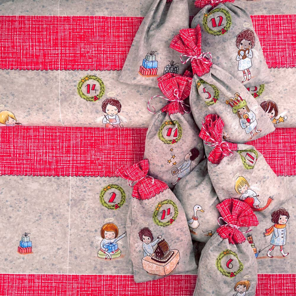 Baumwoll Popeline Susalabims Adventskalender, Stoffonkel