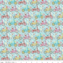 Girl crazy, Riley Blake Design, hellblau, Fahrräder Rest 30 cm